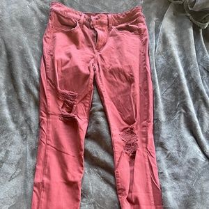 Bright Red American Eagle Jeans